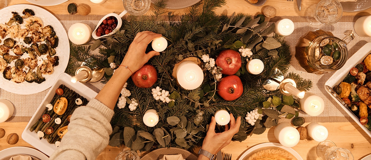 People at a table for holiday meal